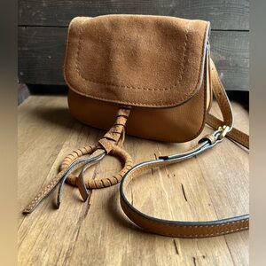 Vince Camuto Cory Convertible Leather Belt Bag Light Oak